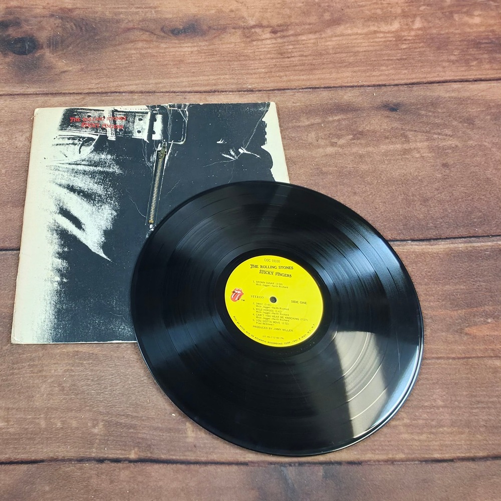 The Rolling Stones Sticky Fingers Vinyl LP 12" Black 1971 COC 59100 Pressing VG